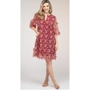 NWOT Beau & Ro Fete Collection Cornelia Mini Dress in Red Petal Women’s Sz. S